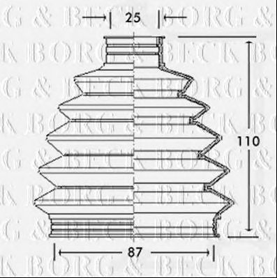 BORG & BECK bcb2336 -  Пыльник, приводной вал